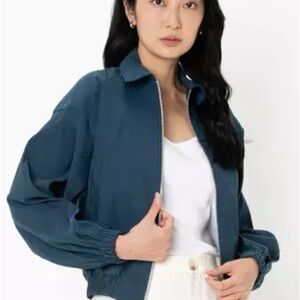 NWOT Zara Blue Bomber Jacket for Women